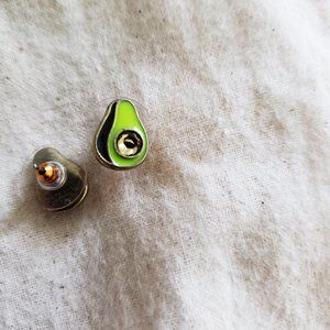 J. Crew | Cute Green Avocado Stud Earrings Sparkle